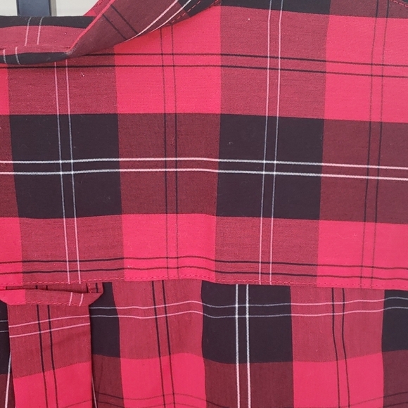 Saddlebred mens long sleeve red plaid shirt, size XXL - Picture 5 of 7